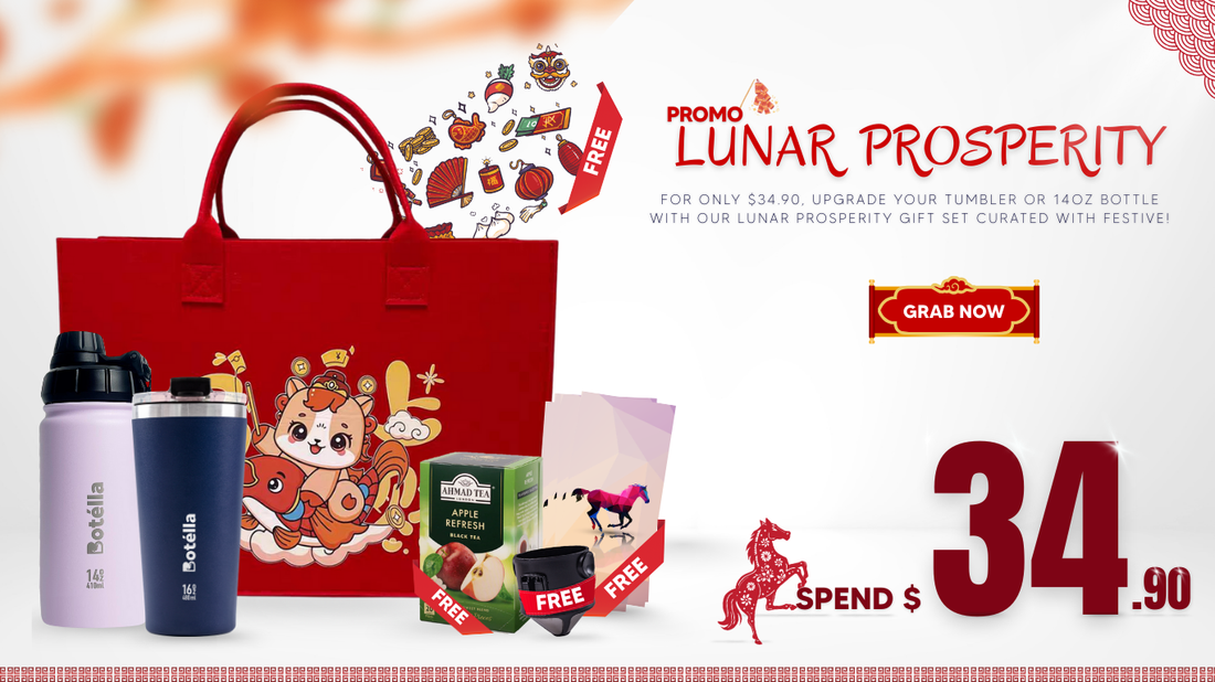 Lunar Prosperity Gift Set for Only $34.90 (Tumbler and 14oz Vacuum Flask)