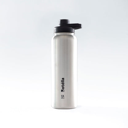 40oz Silver Stainless Steel Flask